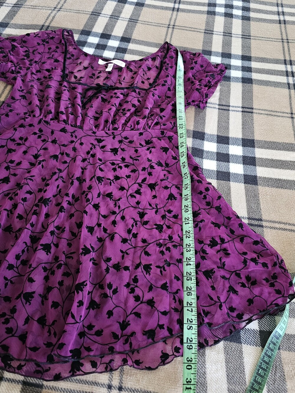 Victoria's Secret Vintage 90 Purple Floral Sllepwear - Picture 6 of 7